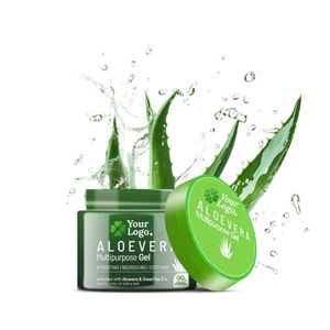 Gel d'aloe vera polyvalent pour cheveux, peau, visage, hydratant, réparateur, fabricant indien de marque privée pour les soins de la peau, OEM ODM - Product Image 1