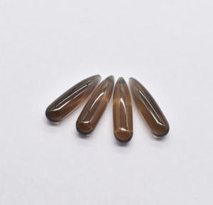 Enhanced <b>Rose</b>-Colored Smoky <b>Quartz</b> <b>Crystal</b> Cabochon Drops Natural 28X8mm Approx Loose Brown Gemstone <b>Necklace</b> Jewelry - Product Image 2