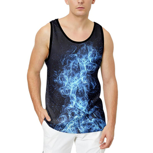 Débardeur d'entraînement de course à pied réversible pour hommes gilet de sport par sublimation en gros débardeur de gymnastique imprimé grande taille tricoté pour - Product Image 2