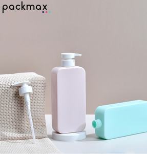 250ml 350ml 500ml Botella cuadrada plana de plástico HDPE 24/410 Embalaje personalizable ecológico para productos para el cuidado del cabello - Product Image 1