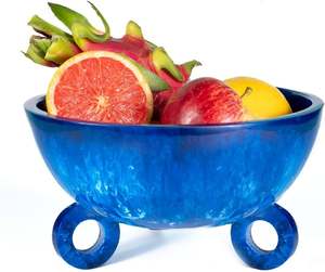 Tazón para Servir Ensaladas y Frutas, Hecho a Mano, de Resina Pulida, Libre de BPA, Moderno y de Lujo - Product Image 2