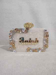 Handmade Ladies Resin Clutch with Flower Handwork Resin Imitation Pearl Gold Plated Vintage <b>Butterfly</b> Charm Bag Women's Wedding - Product Image 6