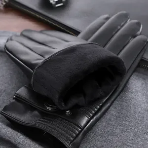 Especial de invierno, guantes de vestir de moda para hombres/mujeres Guantes de cuero Calentador de manos, guantes de vestir negros de invierno para mujeres - Product Image 2