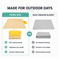 Tapis de pique-nique en tissu Oxford de haute qualité, imperméable, anti-humidité, antidérapant, pour camping, randonnée, couverture de pique-nique, tapis de sol, tente, camping-car