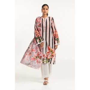 Conjunto de 2 Piezas para Mujer, Color Rosa, Estilo Casual, Chifón Estampado, Talla XS, por Encima de la Rodilla, para Primavera/Verano, para Usar en Casa - Product Image 3