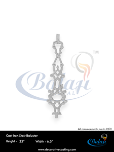 Durable Balcony Highly Polished Grey Cast Iron Modern Baluster Sand Moulding Super Shot Blast Staircase Balustrade Components - Product Image 3