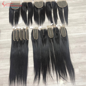 Cierre Frontal de encaje suizo 2x4 2x6 100% Extensiones de cabello humano virgen Proveedor Precio al por mayor Color personalizado Recto - Product Image 2