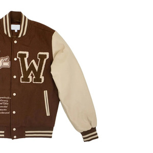 แจ็คเก็ตเบสบอลสไตล์วาร์ซิตี้ ผ้าฝ้าย ปักลายเชนิลล์ขนสัตว์คุณภาพสูง งานสั่งทำพิเศษ แห้งเร็ว ดูหรูหรา - Product Image 2