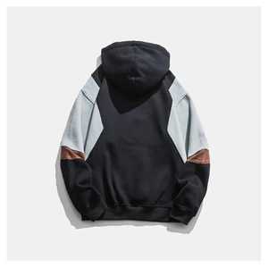 Alta calidad gota hombro Streetwear pulóver venta al por mayor personalizado sudaderas con capucha bordado Logo en blanco hombres Sudadera con capucha - Product Image 5