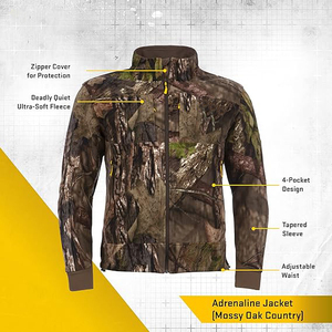 Vêtements de chasse tactiques pour hommes, veste et pantalon de chasse imperméables respirants doublés de polaire, uniforme de camouflage d'extérieur - Product Image 3