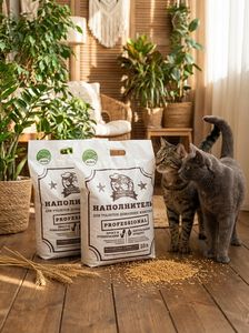 Litière pour chat Clean Fluffy Wheat, parfum classique – Granulés agglomérants naturels pour chats, rongeurs et lapins, 10L - Product Image 3