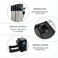 Batterie au lithium pour vélo électrique personnalisée Silver Fish-2 13Ah 48V 500W-1000W 5C Décharge MJXN