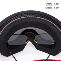 Masque de ski à lentille cylindrique anti-buée avec mousse souple triple couche pour sports d'hiver en extérieur