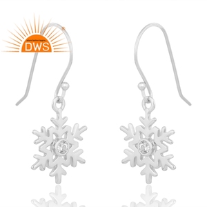 Venta caliente 925 plata esterlina Natural Cz piedra preciosa pendiente diseño personalizado joyería para mujer regalo para ella - Product Image 3