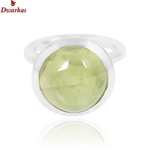 Customization 925 Sterling Silver Single Blue Chalcedony Stone Ring - Product Image 5