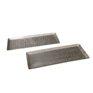 Plateau de service rectangulaire en acier inoxydable de qualité supérieure avec finition martelée, plateau de présentation en métal pour la maison et l'hôtel, bon prix - Product Image 4