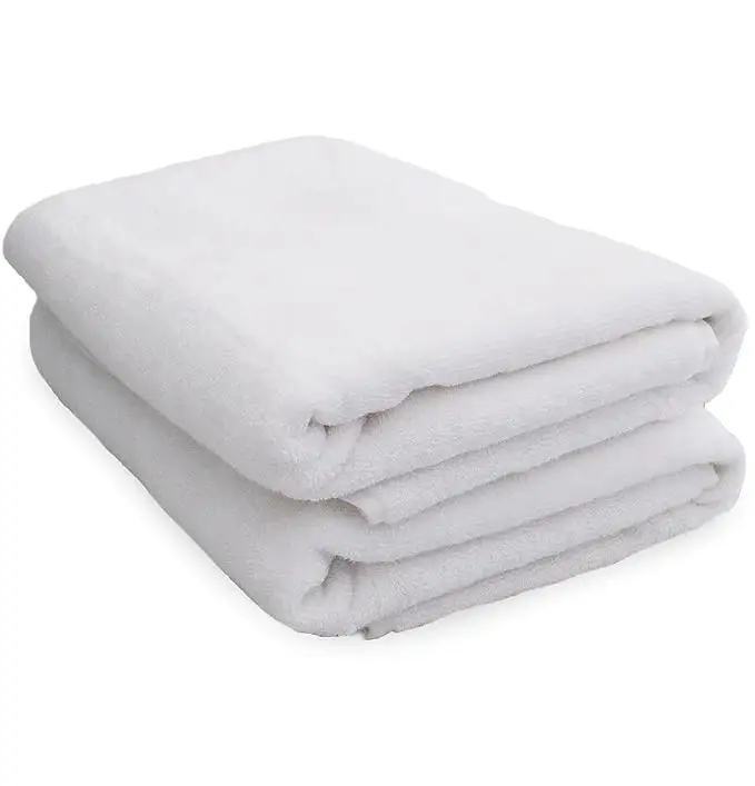 Juegos de toallas blancas con logotipo bordado personalizado para Spa 100% algodón Terry Toalla de baño de lujo Toallas de hotel