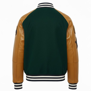Custom embroidered <b>men</b> <b>varsity</b> <b>jacket</b> wool leather letterman style warm college outerwear streetwear <b>bomber</b> <b>jacket</b> - Product Image 2