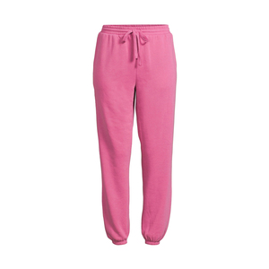 Pantalons de jogging taille haute pour femmes, streetwear tendance, décontracté, extérieur, fermeture élastique à la taille, uni, 100% coton, couleurs unies - Product Image 4