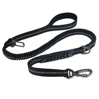Laisse pour chien réfléchissante en alliage, souple et élastique, avec un design solide, style luxueux et simple pour un meilleur contrôle et une sécurité accrues