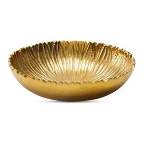 Bol décoratif en forme de fleur en métal doré, centre de table élégant pour la maison, la cuisine, la salle à manger et le salon, accent d'affichage moderne - Product Image 2