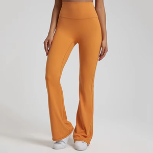 Nouveaux ensembles de gymnastique à séchage rapide femmes vêtements taille haute entraînement évasé pantalons de Yoga Leggings Fitness Yoga Legging - Product Image 3