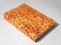 Carnets en papier artisanal orange avec couverture imprimée fourmis, magnifique journal/agenda/planificateur Green Life Style, reliure collée