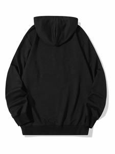 Couleur noire Qualité supérieure quantité minimale de commande bas Nouveau design 100% Sweats à capuche surdimensionnés en coton polaire pour unisexe. - Product Image 4