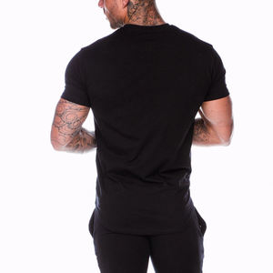 T-shirts personnalisés Premium gratuits de haute qualité 100% coton-polyester motifs vierges unis pour l'impression de logo - Product Image 6