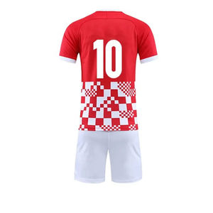 ชุดฟุตบอลคุณภาพดีที่สุด โลโก้สั่งทำได้ 100% โพลีเอสเตอร์ ระบายอากาศได้ดี ซับเหงื่อ น้ำหนักเบา สำหรับทุกเพศ ราคาขายส่ง สินค้าใหม่ - Product Image 2