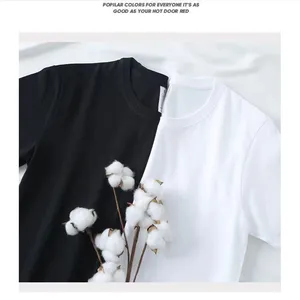 New Design Wholesale Man 100% Cotton T-Shirt 2023 Cheap Custom Basic Plain O Neck Men T Shirts