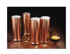 Ensemble de 4 pièces martelé fini cuivre gobelet usage quotidien tasse holistique santé maintenir pour boisson froide bière boire maison Bar utilisation - Product Image 4