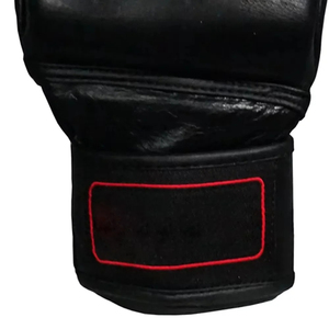 Guantes de Entrenamiento de Medio Dedo de Cuero con Soporte de Velcro para la Muñeca para Artes Marciales para Adultos - Product Image 3