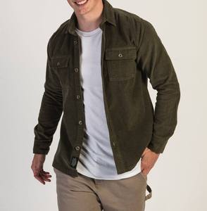 Camisa de Franela a Cuadros para Hombre, Tops Retro de Manga Larga con Cuello Levantado, Informales e Inteligentes, Teñidos con Hilo de Primavera, Gran Tamaño - Product Image 1