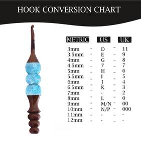 Crochets en résine époxy faits à la main Mélange en bois Aiguille ergonomique 3mm à 12mm de tailles différentes Manche souple Aiguille à tricoter - Product Image 6