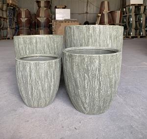 Jardinière en fibre de verre personnalisée du fabricant direct Style vietnamien pour la maison et le jardin Pot de fleur Pot léger en fibre de verre - Product Image 4