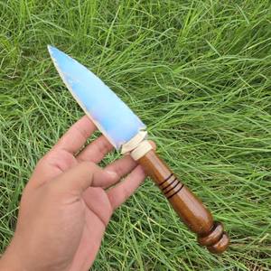 Couteau en pointe de flèche en opaleite de qualité supérieure, fait à la main, portable, gravé et sculpté en obsidienne, décoration d'autel, design mascotte, Khambhat Inde - Product Image 2