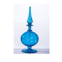 Bouteille de parfum en verre soufflé de couleur rouge peinte à la main bouteille de carafe personnalisée avec bouchon hommes femmes bouteilles vides de parfum de mode