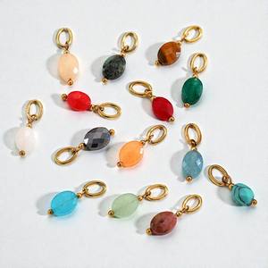 Charmes en pierre précieuse de tourmaline rose ovale en forme de briolette à faire soi-même - Pendentif en argent 925 - Pendentif en pierre précieuse facettée - Product Image 2