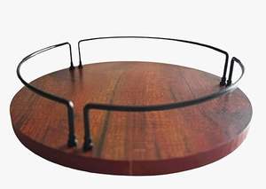 Vaisselle de cuisine pour table à manger Lazy Susan Food Snack Fruit Use Fabricant indien Bois d'acacia Lazy Susan Produit le plus vendu - Product Image 4