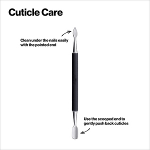 EIZA INDS dissolvant de cuticules manucure noir dissolvant de vernis à ongles pédicure métal et acier inoxydable avec poignée et poussoir à ongles - Product Image 2