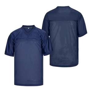 Maillot de style boxy OEM, maille, col V noir classique, maillots de football américain courts à la mode personnalisés - Product Image 6