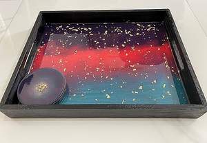 Bandeja de Resina Hecha a Mano Personalizable al por Mayor con Decoración para Servir en la Cocina y la Mesa del Hogar - Product Image 2