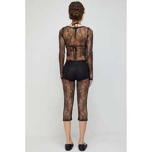 Lace Tulle Casual 100% <b>Polyester</b> Unlined <b>Leggings</b> Pants - Product Image 4