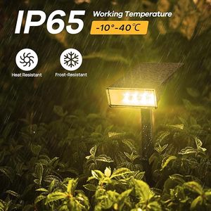Consciot Set di 4 Faretti Solari 3000K Bianco Caldo per Esterni IP65 Impermeabili per Illuminazione di Giardini e Case sull'Albero - Product Image 5