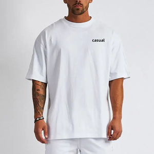 Trendin doux t-shirt pour hommes et t-shirt à manches courtes surdimensionné 100% coton pour hommes - Product Image 1