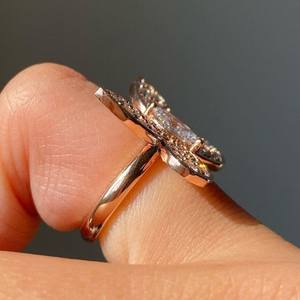 Anillo de diamante de moissanita de Plata de Ley 925 chapado en oro de 14 quilates para hombre, joyería fina de boda, corazón, mariposa, diseño de eternidad, Hip Hop - Product Image 2