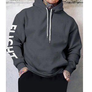 เสื้อฮู้ดผ้าฟลีซสำหรับผู้ชายเสื้อมีฮู้ดแบบสวมศีรษะระบายอากาศได้ดี380ออกแบบได้ตามต้องการ - Product Image 5