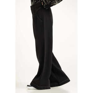 กางเกงลำลองผ้าแคนวาสทรงขากว้างสำหรับผู้หญิง WM-NDJ-WS25-002 กางเกงคาร์โก้ตกแต่งกระดุม ระบายอากาศได้ดีและน้ำหนักเบาสำหรับเด็กผู้หญิง - Product Image 3