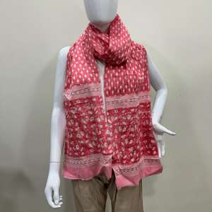 Women Hand Print Designer Cotton Wholesale <b>Scarf</b> Stole <b>Dupatta</b> Cotton Mulmul Print <b>Dupatta</b> Premium Soft Extra Long <b>Dupatta</b> - Product Image 2